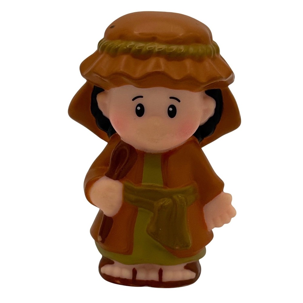 Fisher Price Little People Shepherd Boy Joseph Small Brown Nativity Figure